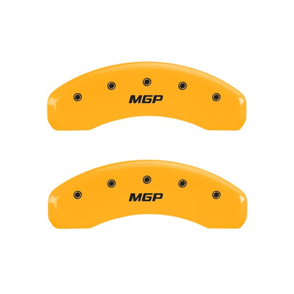 MGP Rear set 2 Caliper Covers Engraved Rear MGP Yellow finish black ch MGP