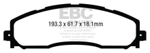 Load image into Gallery viewer, EBC 13+ Ford F250 (inc Super Duty) 6.2 (2WD) Extra Duty Rear Brake Pads - eliteracefab.com