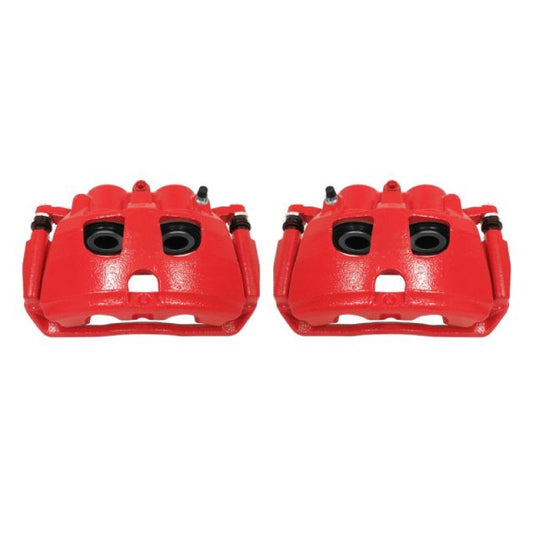 Power Stop 09-10 Dodge Ram 2500 Rear Red Calipers w/Brackets - Pair - eliteracefab.com
