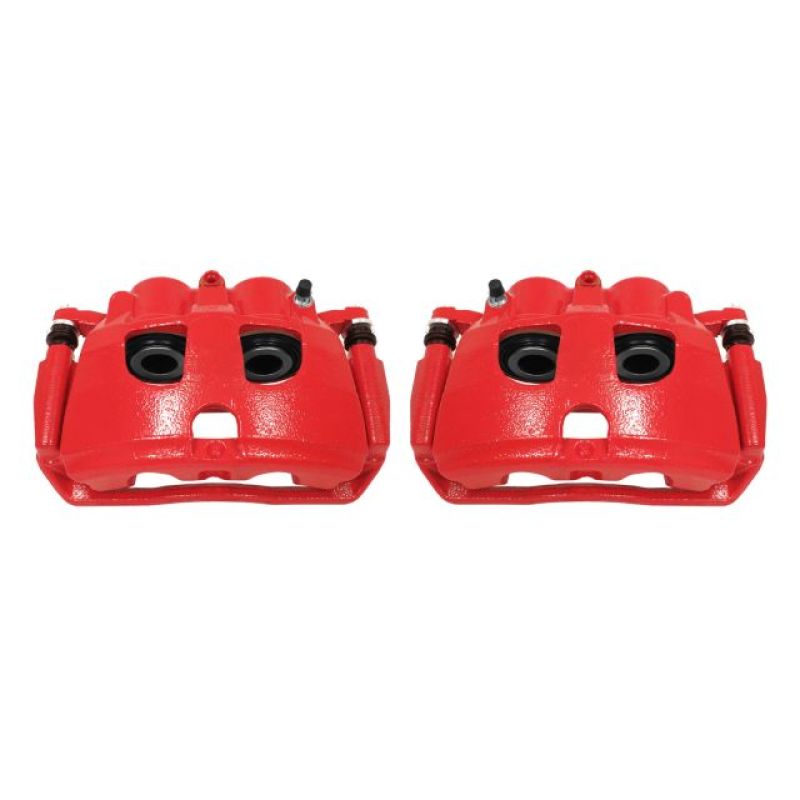 Power Stop 09-10 Dodge Ram 2500 Rear Red Calipers w/Brackets - Pair - eliteracefab.com