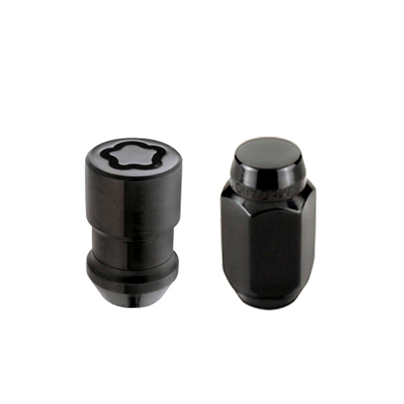 McGard 5 Lug Hex Install Kit w/Locks (Cone Seat Nut) M12X1.5 / 13/16 Hex / 1.5in. Length - Black - eliteracefab.com