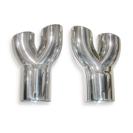 Stainless Works 2010+ Camaro Y-Tips for factory ground effects Stainless Works
