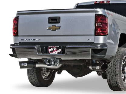 aFe Atlas Exhaust 4in Dual DPF-Back Al Steel w/ Black Tips 16-17 GM Diesel Truck V8-6.6L (td) LML aFe