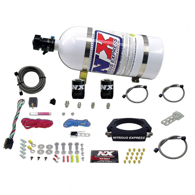 Nitrous Express GM LS 102mm Nitrous Plate Kit (50-400HP) w/10lb Bottle - eliteracefab.com