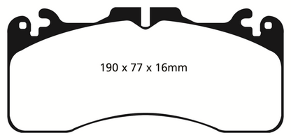 EBC 09+ Lexus LS460 4.6 Sport Yellowstuff Front Brake Pads - eliteracefab.com