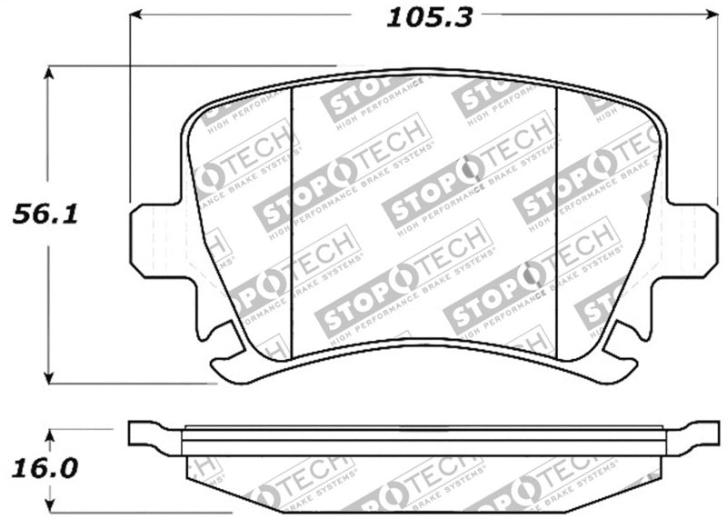 STOPTECH PERFORMANCE 06-09 AUDI A3 / 05-09 AUDI A4/A6 / 08-09 AUDI TT / 06-09 VW GTI / 06-09 JETTA, 309.11080 - eliteracefab.com