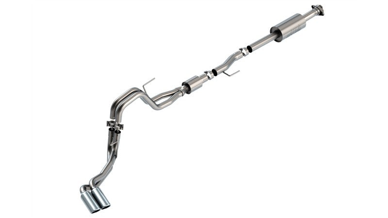 Borla F-150 2021 5.0L 4DR CC SB EC STB LARIAT/KR/PLATINUM/LTD 3/2.25 DSE Cat-Back S-Type CHR Tips - eliteracefab.com