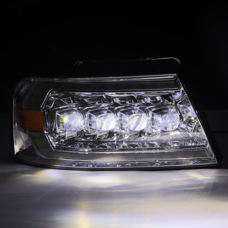 AlphaRex 880129 04-08 Ford F150 / 06-08 Lincoln Mark LT NOVA LED Proj Headlights Chrome w/Activ Light/Seq
