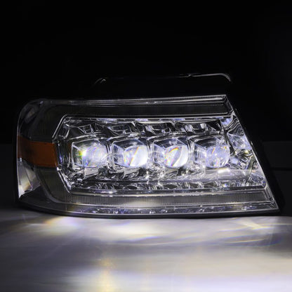 AlphaRex 880129 04-08 Ford F150 / 06-08 Lincoln Mark LT NOVA LED Proj Headlights Chrome w/Activ Light/Seq
