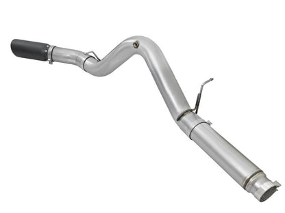 aFe Atlas Exhaust 5in DPF-Back Aluminized Steel w/ Black Tips 16-17 GM Diesel Truck V8-6.6L (td) aFe