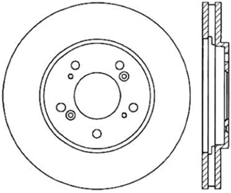 StopTech 91-96 Acura NSX Front Right Cryo Slotted Rotor Stoptech