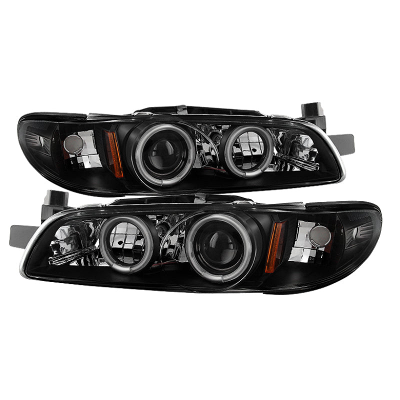 Spyder Pontiac Grand Prix 97-03 Projector Headlights CCFL Halo Blk Low H1 PRO-YD-PGP97-1PC-CCFL-BK - eliteracefab.com