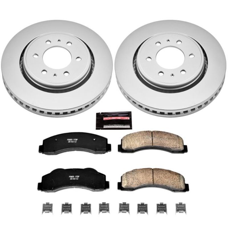 Power Stop 10-18 Ford Expedition Front Z17 Evolution Geomet Coated Brake Kit - eliteracefab.com