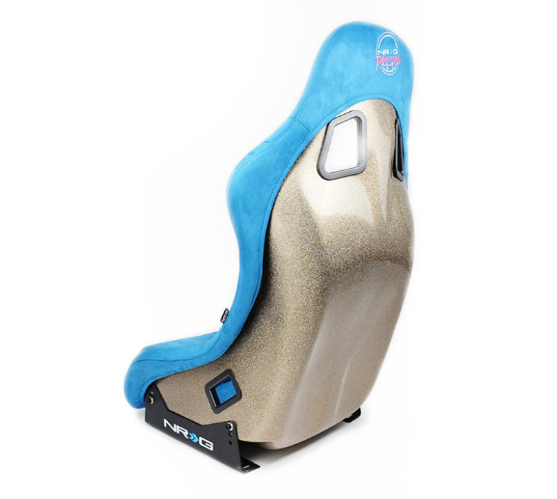 NRG FRP Bucket Seat ULTRA Edition - Medium (Blue Alcantara/Pearlized Back) - FRP-303BL-ULTRA