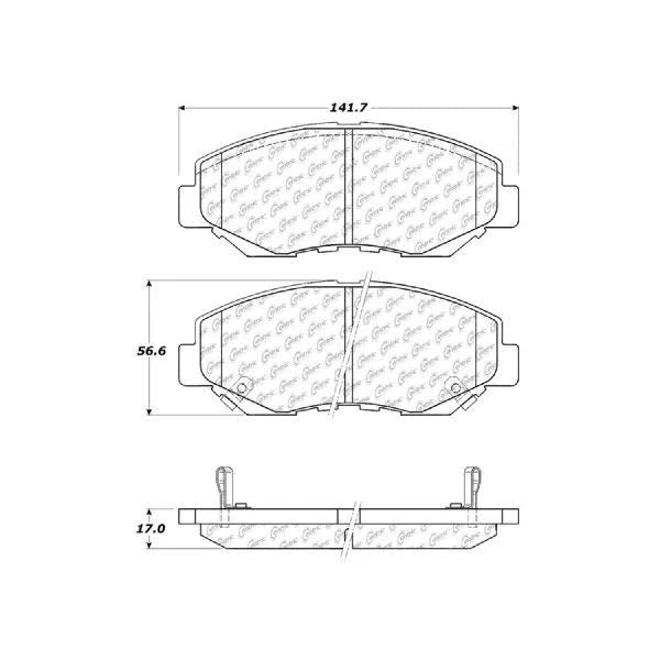 CENTRIC 02-08 HONDA CR-V FRONT CENTRIC PREMIUM CERAMIC BRAKE PADS, 301.09140 - eliteracefab.com