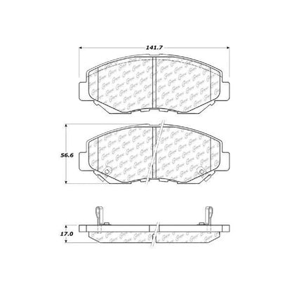 CENTRIC 02-08 HONDA CR-V FRONT CENTRIC PREMIUM CERAMIC BRAKE PADS, 301.09140 - eliteracefab.com