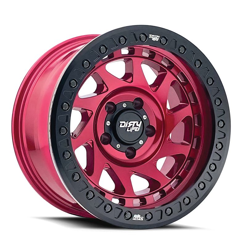 Dirty Life 9313 Enigma Race 17x9 / 6x139.7 BP / -38mm Offset / 106mm Hub Crimson Candy Red Wheel