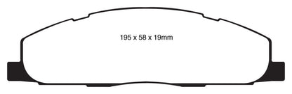 EBC 09-11 Dodge Ram 2500 Pick-up 5.7 2WD/4WD Yellowstuff Rear Brake Pads - eliteracefab.com