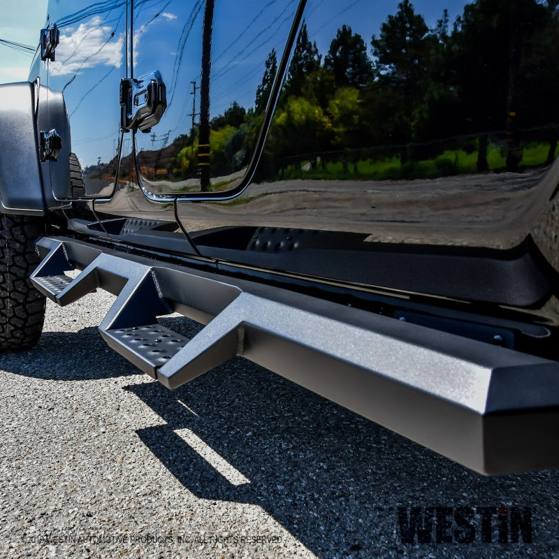 Westin 2020 Jeep Gladiator HDX Drop Nerf Step Bars - Textured Black - eliteracefab.com