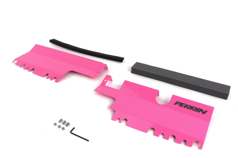 Perrin 15-21 WRX/STI Radiator Shroud (Without OEM Intake Scoop) - Hyper Pink Perrin Performance