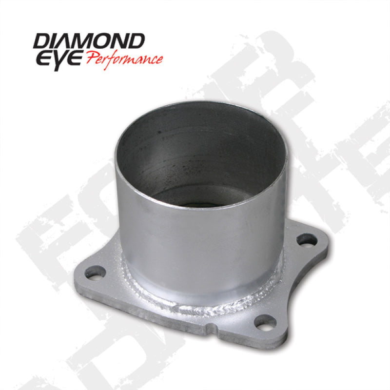 Diamond Eye ADAPTER 4-BOLT FLANGE 4in INNER DIA CLAMP-ON AL: 01-05 CHEVY/GMC 6.6L 2500/3500 CHV-FBA Diamond Eye Performance