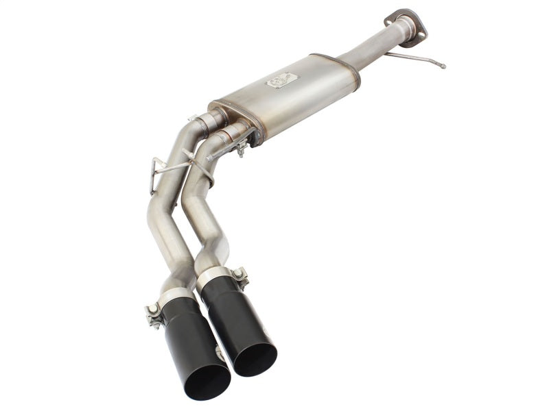 aFe Rebel Series Exhaust SS Front Side Exit CB w/ Black Tips 10-14 Ford F150 Ecoboost V8 6.2L - eliteracefab.com