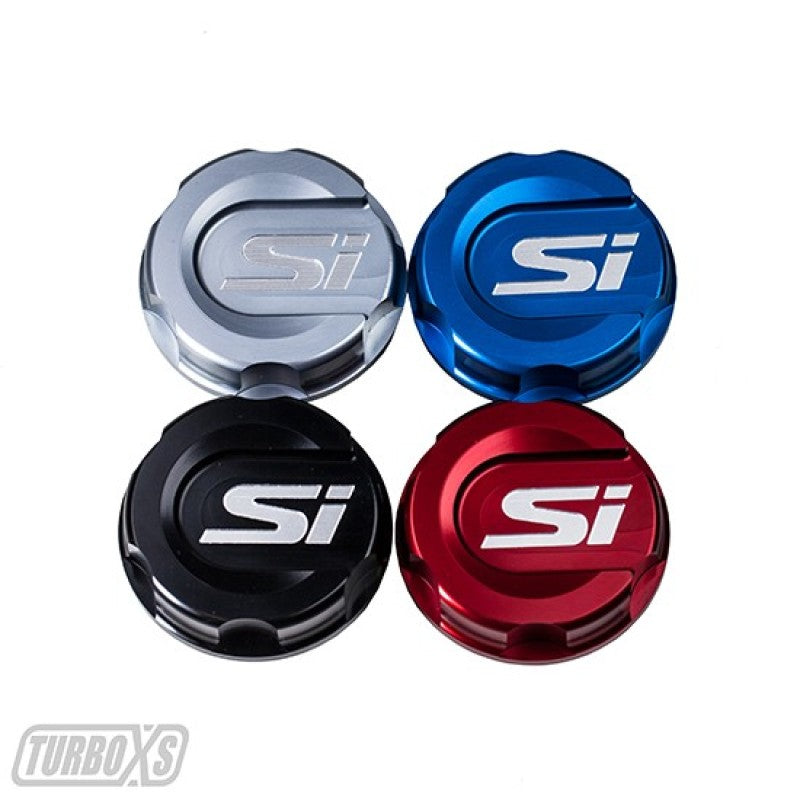 TURBOXS ALUMINUM OIL CAP BLUE HONDA CIVIC/SI; 2017-2018 - eliteracefab.com