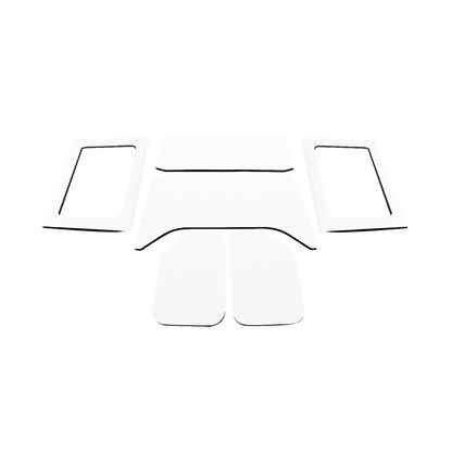 DEI 11-18 Jeep Wrangler JK 4-Door Boom Mat Complete Headliner Kit - 6 Piece - White DEI