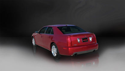 Corsa 05-07 Cadillac STS 4.6L 2.5in Axle-Back Dual Rear w Single 4in Black Pro-Series Tips CORSA Performance