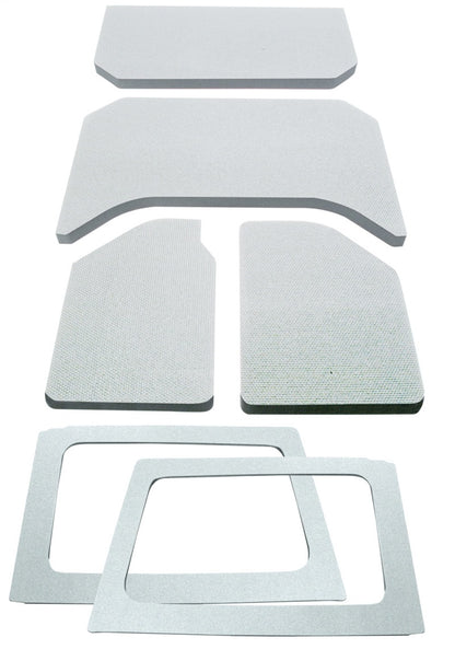 DEI 11-18 Jeep Wrangler JK 4-Door Boom Mat Complete Headliner Kit - 6 Piece - White DEI