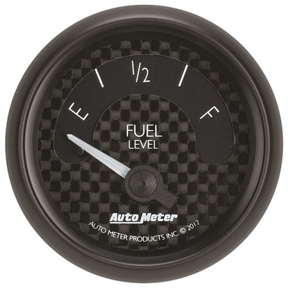 Autometer GT Series 52mm Short Sweep Electronic 240-33 ohms Fuel Level (For use w/ 3262) 8016