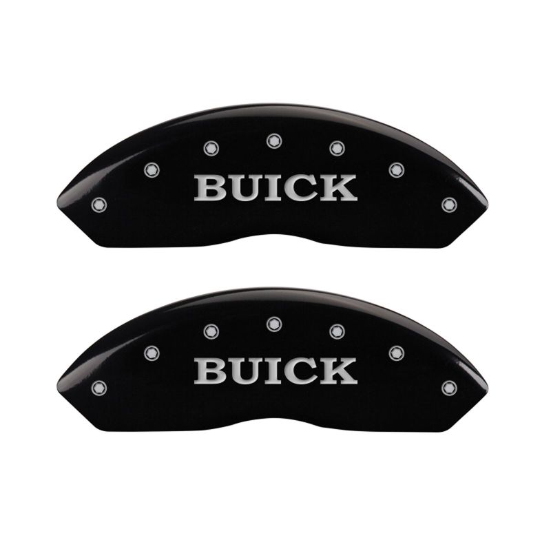 MGP 4 Caliper Covers Engraved Front Buick Rear Black Finish Silver Char 2017 Buick Envision MGP