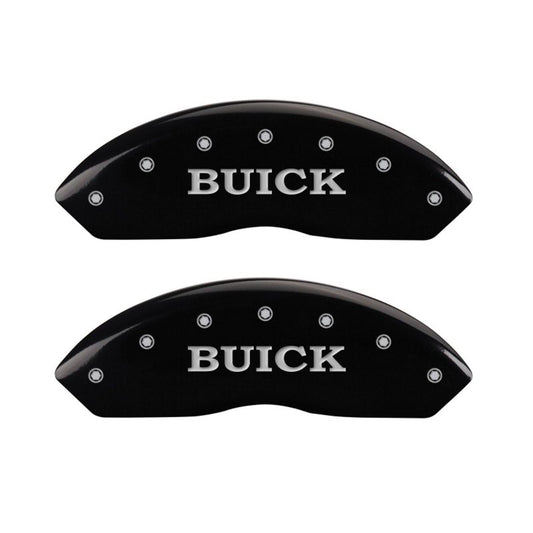 MGP 4 Caliper Covers Engraved Front Buick Rear Black Finish Silver Char 2017 Buick Envision MGP