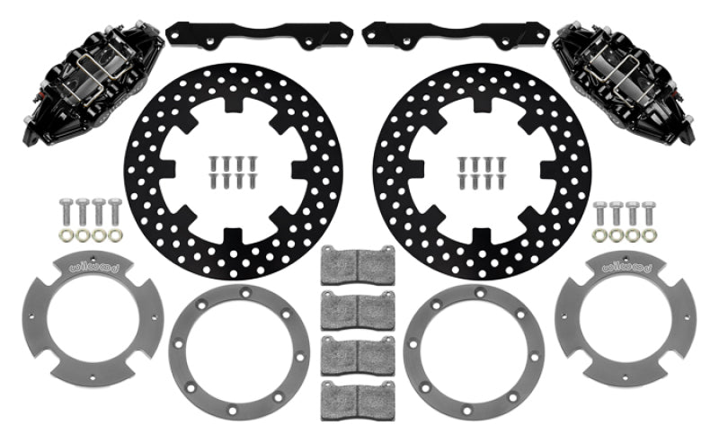 Wilwood 17-21 Can-Am X3RS Black 6-Piston Rear Kit 11.25in - Drilled Rotors Wilwood