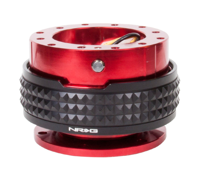 NRG Quick Release Kit - Pyramid Edition - Red Body / Black Pyramid Ring - eliteracefab.com