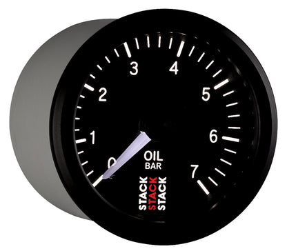 Autometer Stack Instruments 52mm 0-7 BAR M10 (M) Mechanical Oil Pressure Gauge - Black ST3101