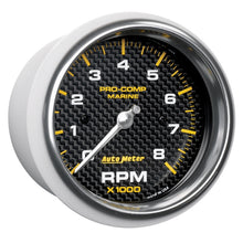 Load image into Gallery viewer, Autometer Marine Carbon Fiber 3-3/8in 8k RPM Tachometer.