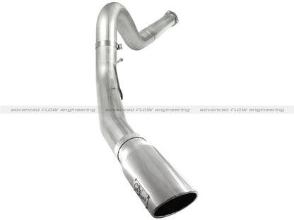 aFe Atlas 5in DPF-Back Aluminized Steel Exh Sys, Ford Diesel Trucks 11-14 v8-6.7L (td) Polished tip aFe