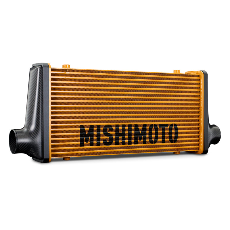 Mishimoto Universal Carbon Fiber Intercooler - Matte Tanks - 600mm Black Core - S-Flow - DG V-Band