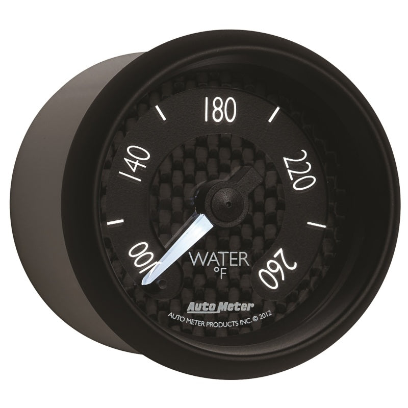 Autometer GT Series 52mm Full Sweep Electronic 100-260 Deg F Water Temperature Gauge 8055