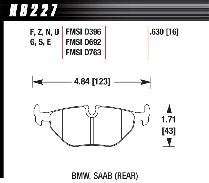 Hawk 92-98 BMW 318i DTC-30 Race Rear Brake Pads - eliteracefab.com