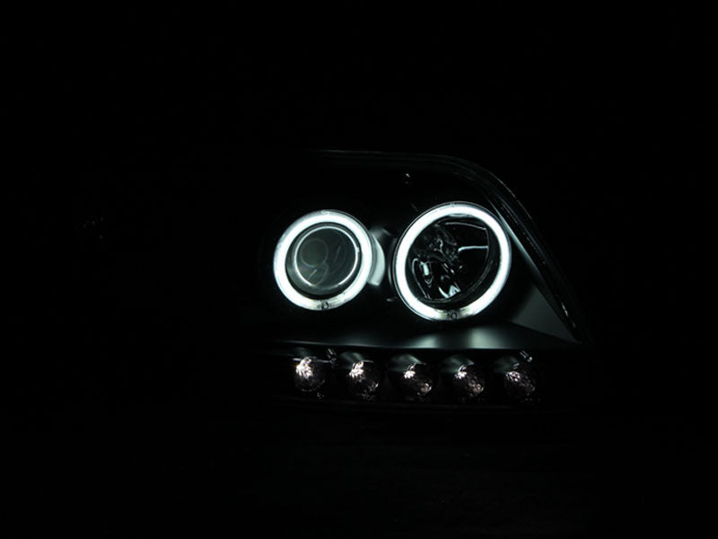 ANZO USA Ford F-150 / Expedition Projector Headlights W/ Halo Black Ccfl; 1997-2003 - eliteracefab.com