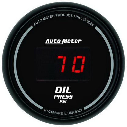 AutoMeter Gauge Kit 5 Pc. 3-3/8in. & 2-1/16in. Elec Speedo Digital Black Dial W/ Red Led 6300