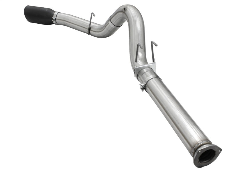 aFe MACHForce XP Exhaust 5in DPF-Back Stainless Steel Exht 2015 Ford Turbo Diesel V8 6.7L Black Tip - eliteracefab.com