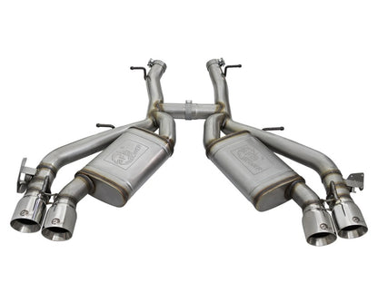 aFe MACHForce XP 3in 304 SS Axle-Back Dual Exhaust (NPP) w/ Polished Tips 16-17 Camro SS V8-6.2L - eliteracefab.com