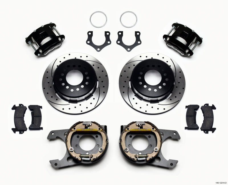 Wilwood D154 P/S Park Brake Kit Drilled Mopar/Dana 2.36in Off w/Snap Ring Brng Wilwood