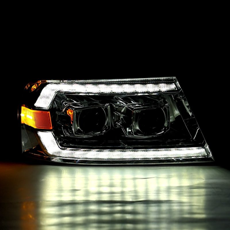 AlphaRex 880132 06-08 Lincoln Mark LT LUXX-Series LED Projector headlights Black w/ Sequential Signal