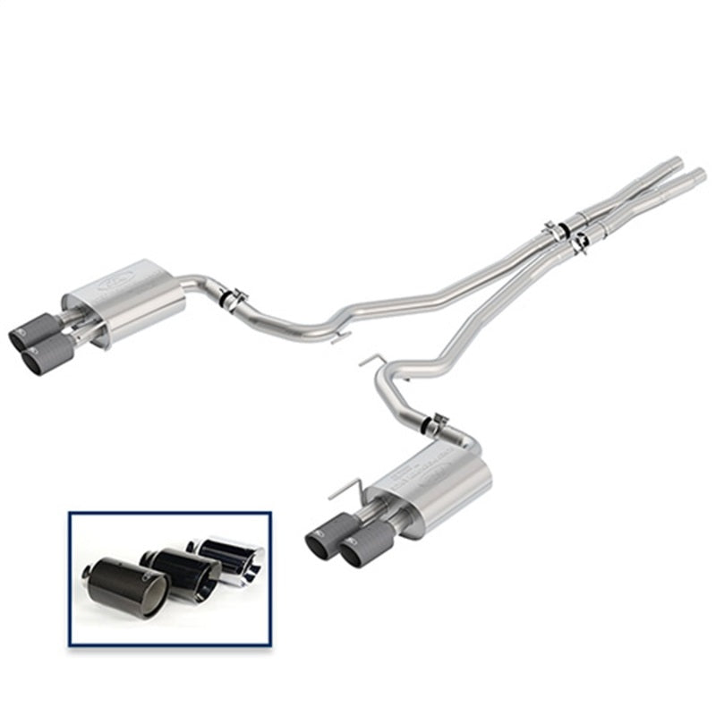 Ford Racing 2018+ Mustang GT 5.0L Cat-Back Extreme Exhaust System w/ Quad Carbon Fiber Tips Ford Racing