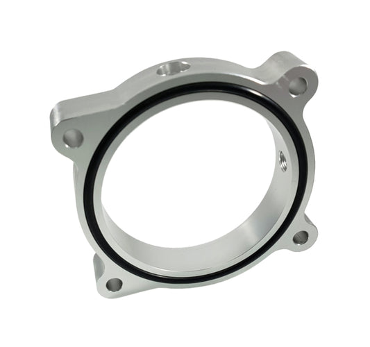 Torque Solution Throttle Body Spacer (Silver) for 2011-2016 Ford Mustang GT 5.0L - TS-TBS-032