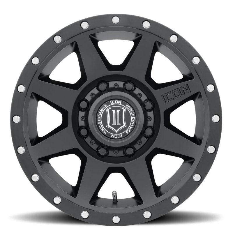 ICON Rebound 17x8.5 8x170 6mm Offset 5in BS 125mm Bore Satin Black Wheel - eliteracefab.com